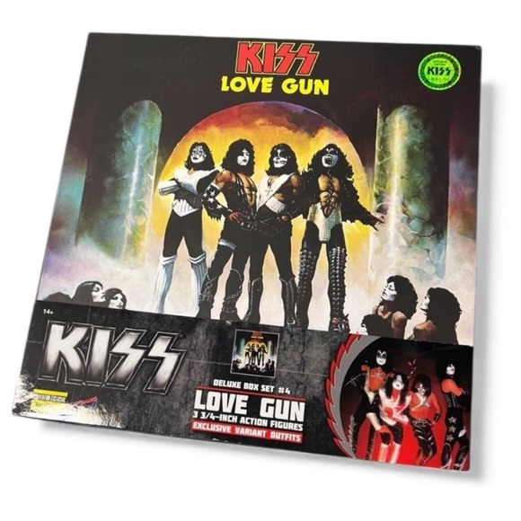 Kiss Other - KISS Love Gun 3 3/4 Inch Action Figures Entertainment Earth Limited Edition NEW